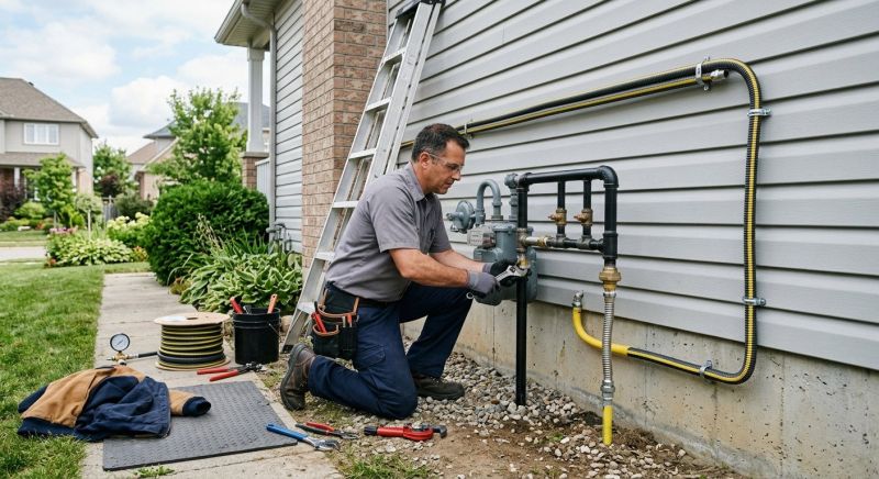 Outdoor Gas Line Setup Service