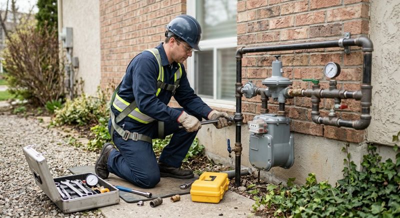 Outdoor Gas Line Setup