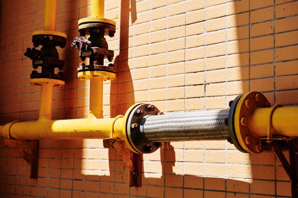 Outdoor Gas Line Construction